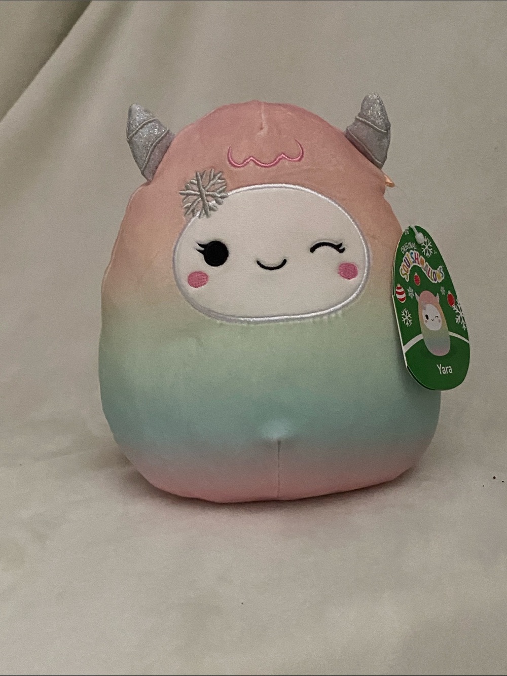 Squishmallows Yara Plush - Pastel Pink, Mint & Peach